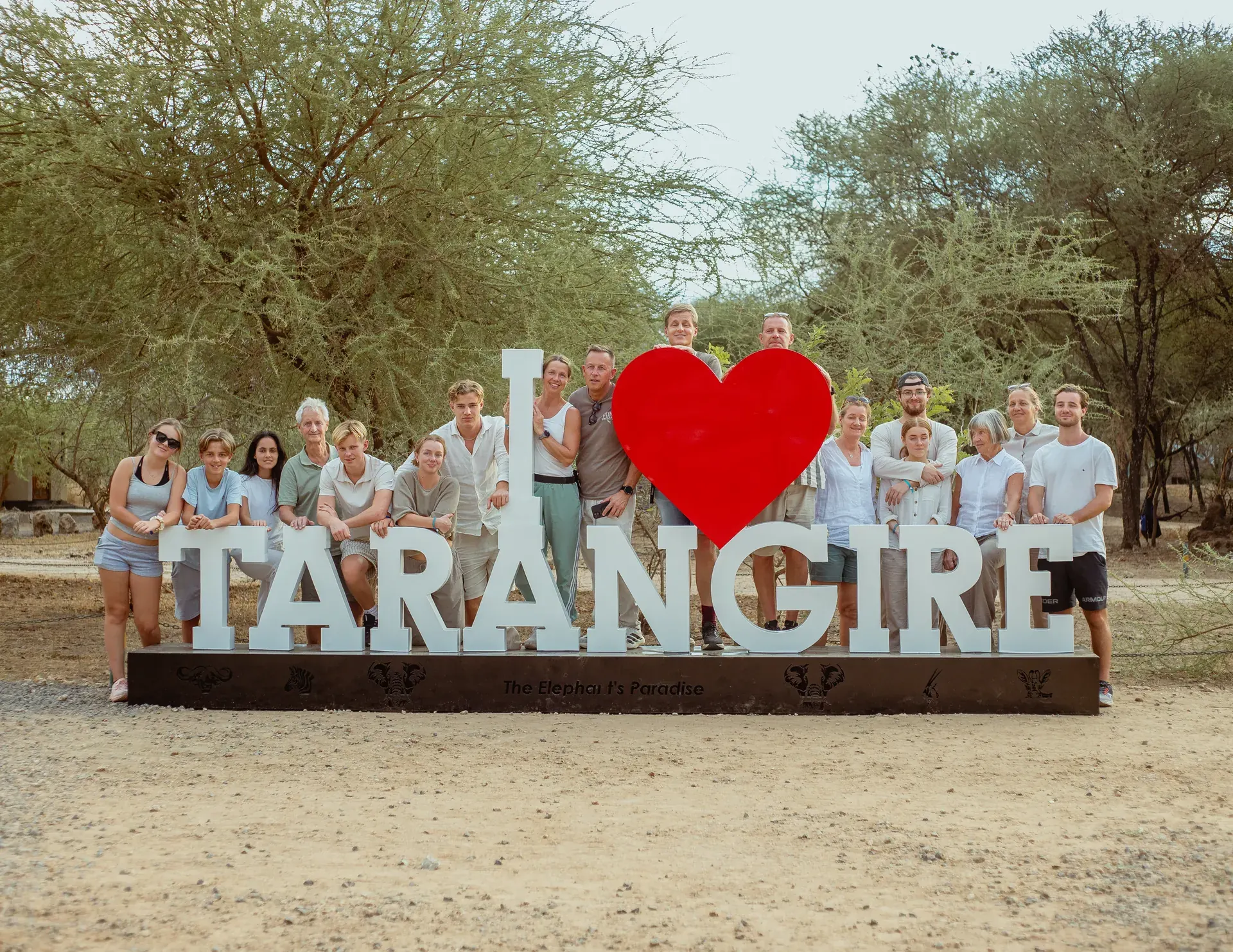 Wildlife in an East African safari landscape
